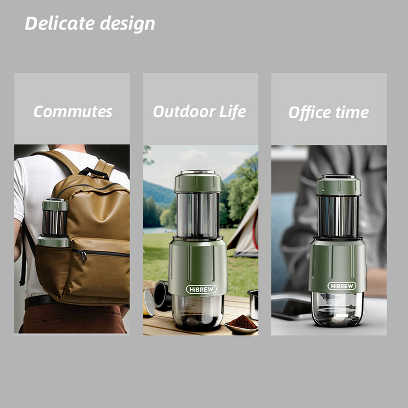 HiBREW H4D Portable 2-in-1 Espresso Maker for Travel