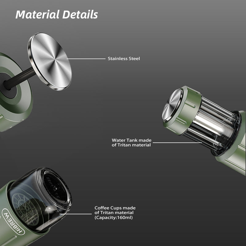 HiBREW H4D Portable 2-in-1 Espresso Maker for Travel