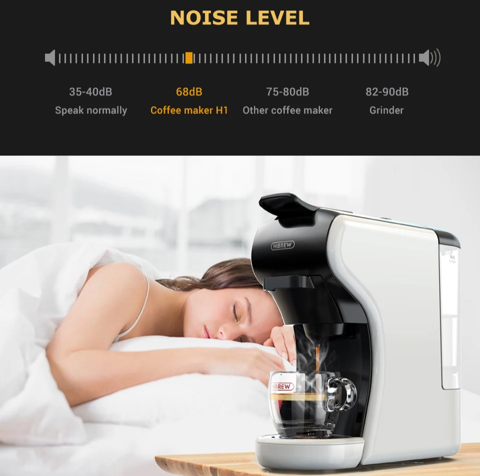 HiBREW H1A 4-in-1 Capsule Coffee Maker with Milk Frother