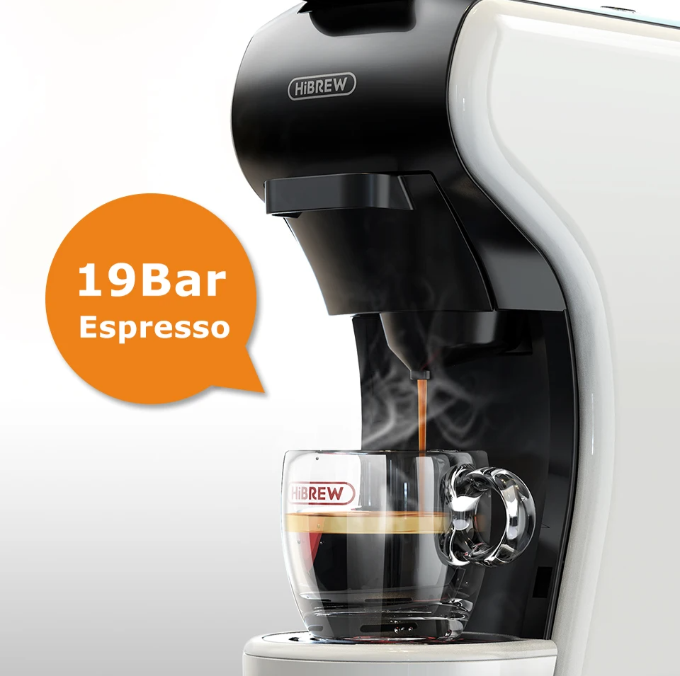 HiBREW H1A 4-in-1 Capsule Coffee Maker with Milk Frother
