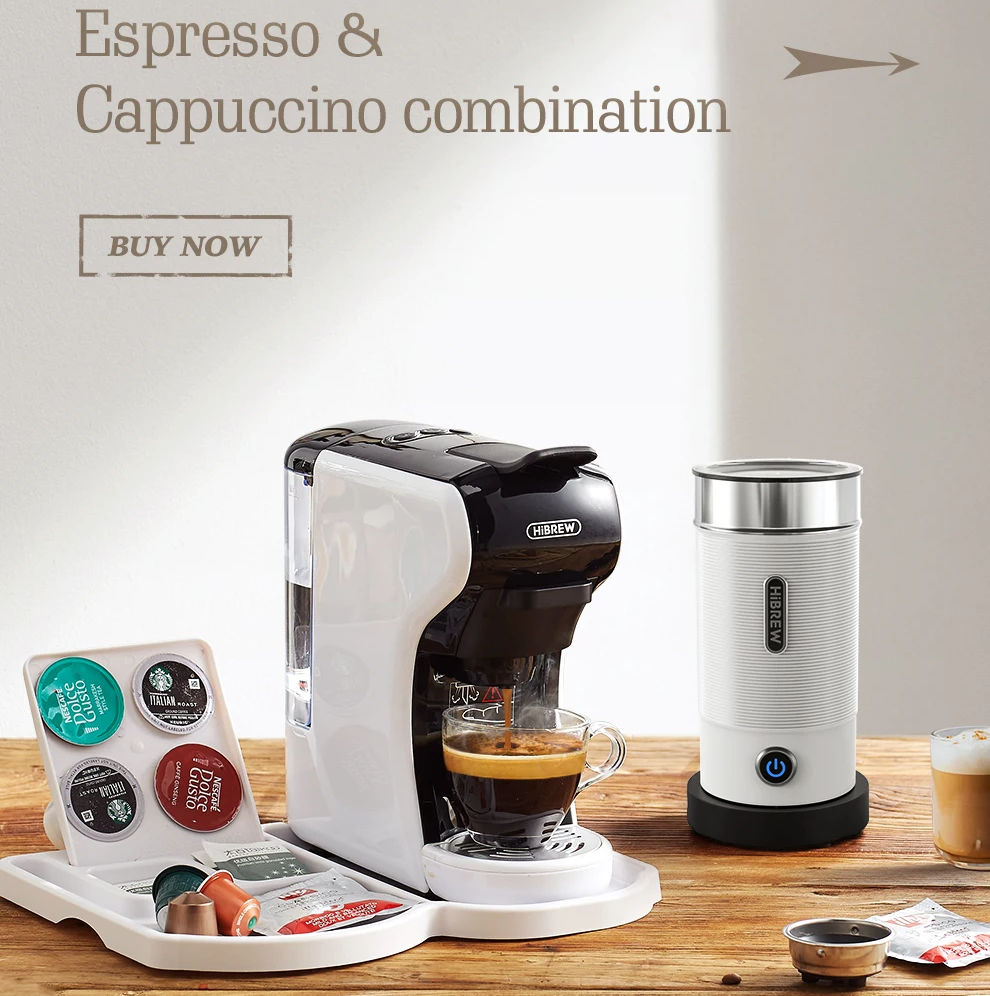 HiBREW M1A Electric Milk Frother for Latte & Cappuccino