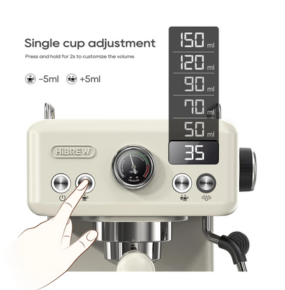 HiBREW H10A 20Bar Semi Automatic Espresso Machine