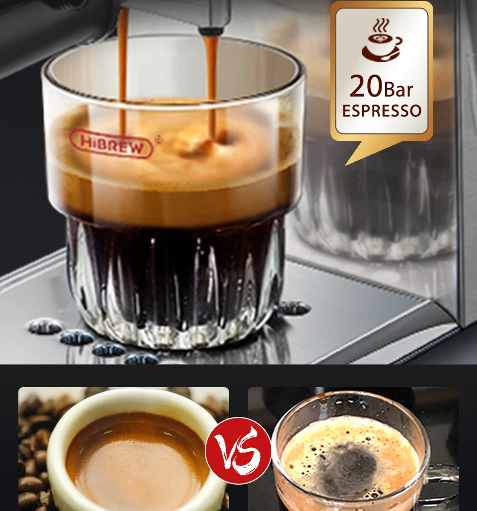 HiBREW H11 20 Bar Super Slim Espresso & Cappuccino Machine