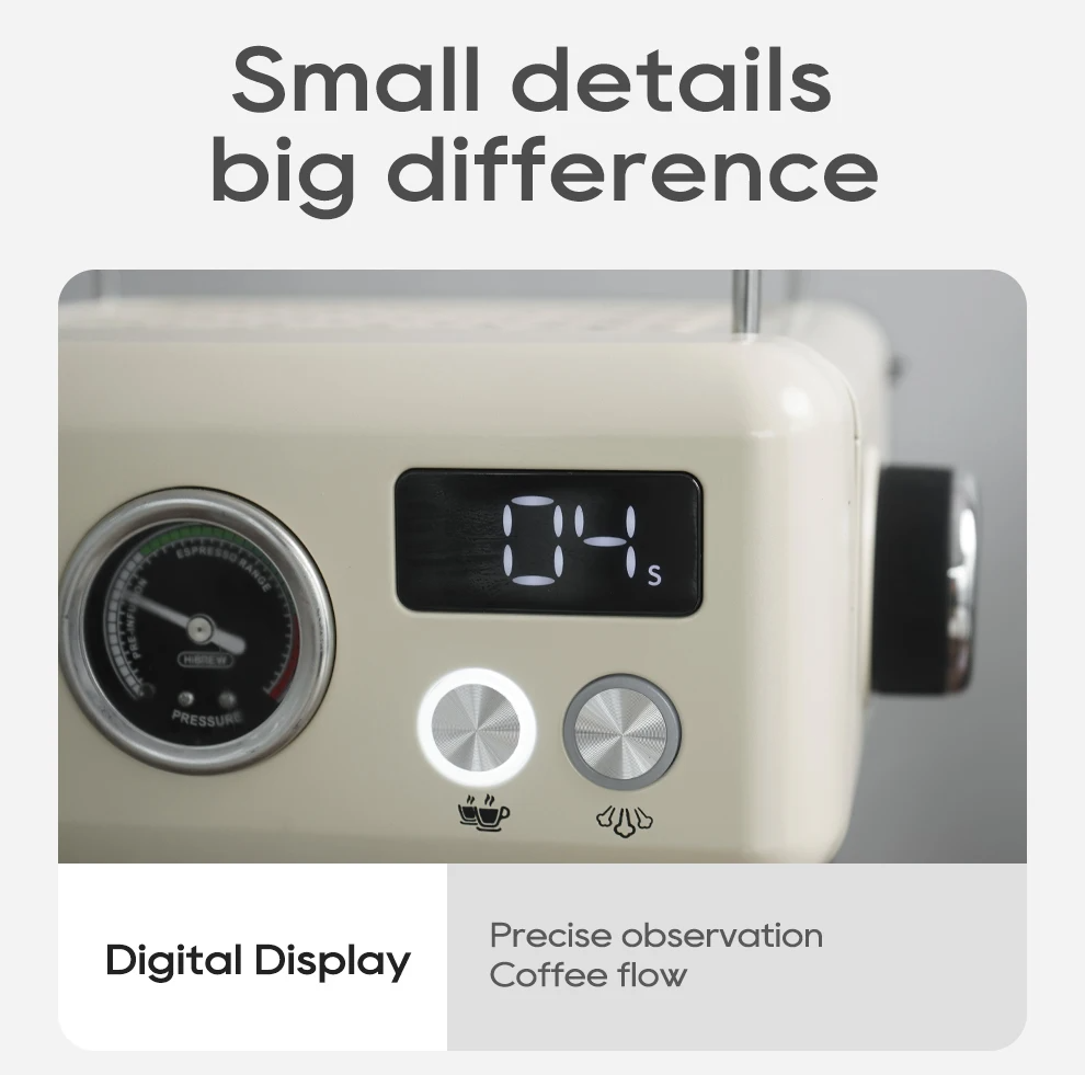 HiBREW H10A 20Bar Semi Automatic Espresso Machine