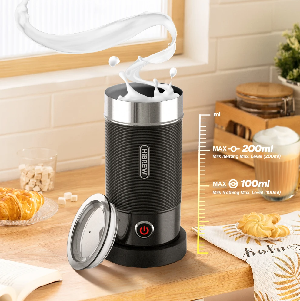 HiBREW M1A Electric Milk Frother for Latte & Cappuccino