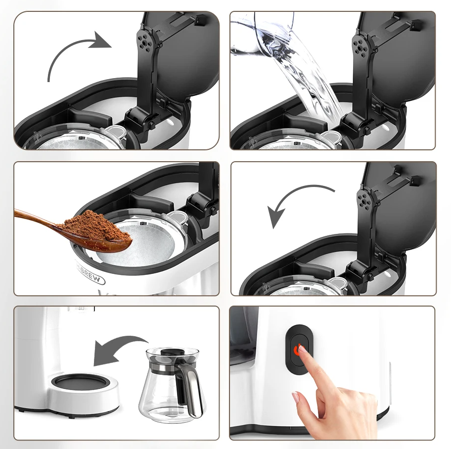 HiBREW H12 3-in-1 Drip Coffee & Tea Maker 750ML
