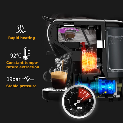 HiBREW H1A 4-in-1 Capsule Coffee Maker with Milk Frother
