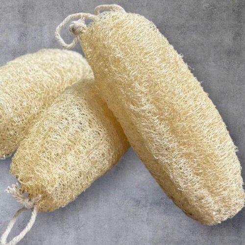 Wholesale natural whole loofah in various lengths for eco-friendly kitchen scrubbing.